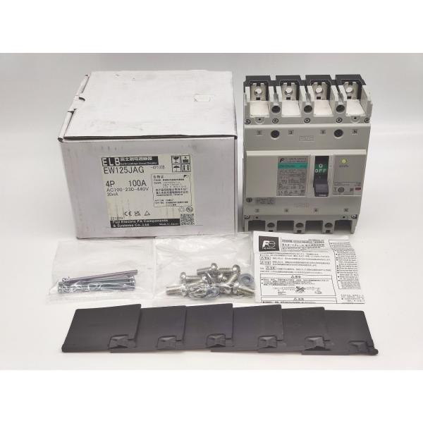 中古か未使用か不明 箱汚れあり 富士電機 EW125JAG 4P 100A AC100-230-440V 30mA