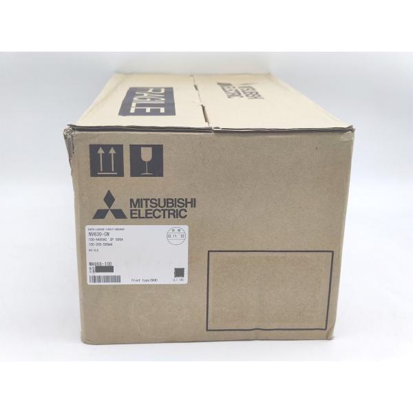 箱いたみ 新品 三菱 MITSUBISHI NV630-CW 100-440VAC 3P 500A 100・200・500mA AX-1LS その1